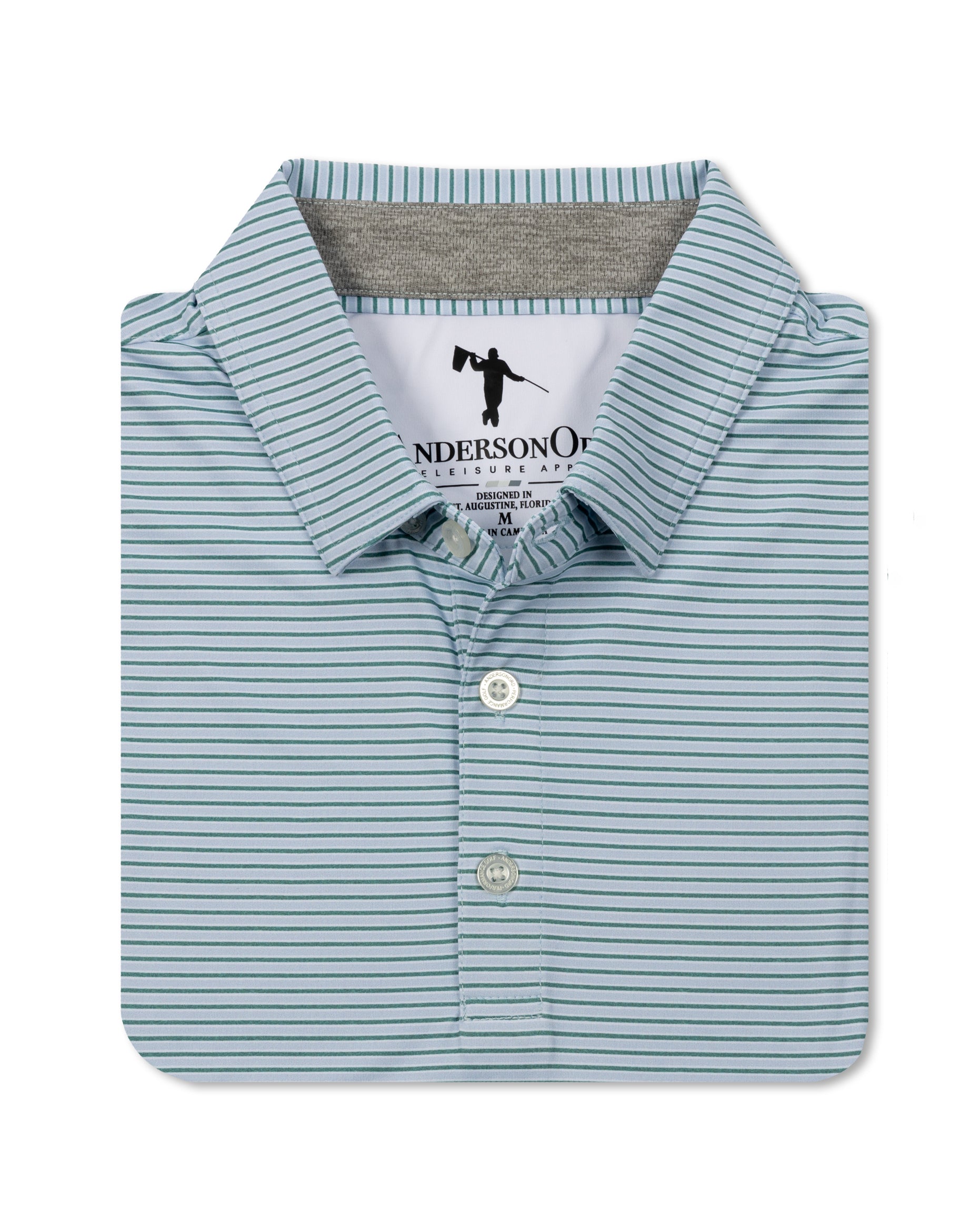 Dunes Polo - Pale Sky/HTR Sagebrush Green/White