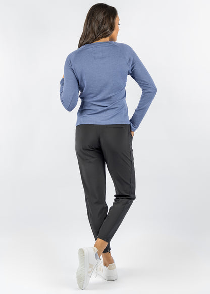 Fine LS - HTR Dark Denim