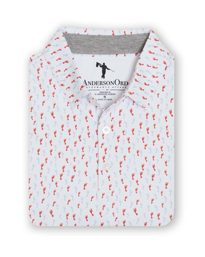 Journey Polo - White/Blue Haze/Burnt Sienna