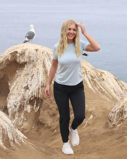 Women's Crewneck Butter T - Sky Heather