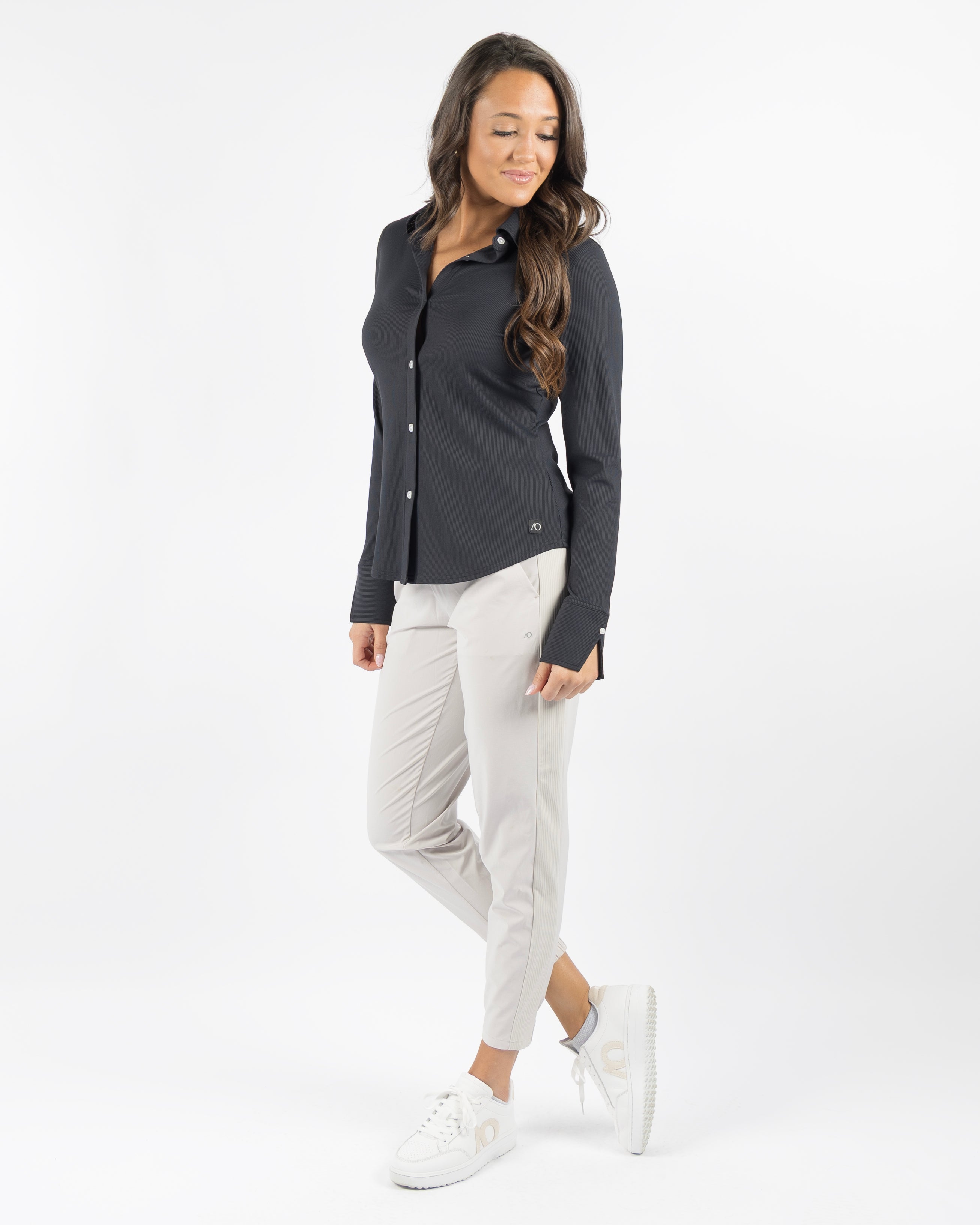 Ladies Renly Button Down - Black