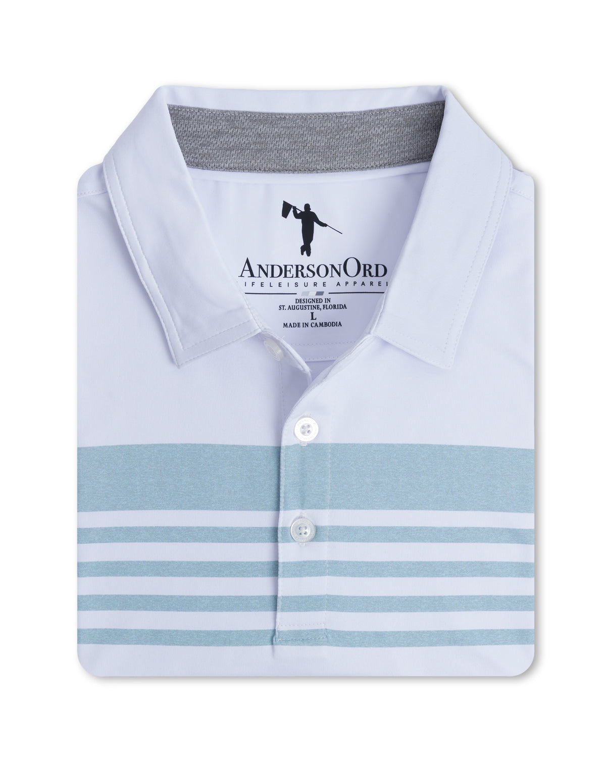 Lake Polo - White/HTR Cloud Green