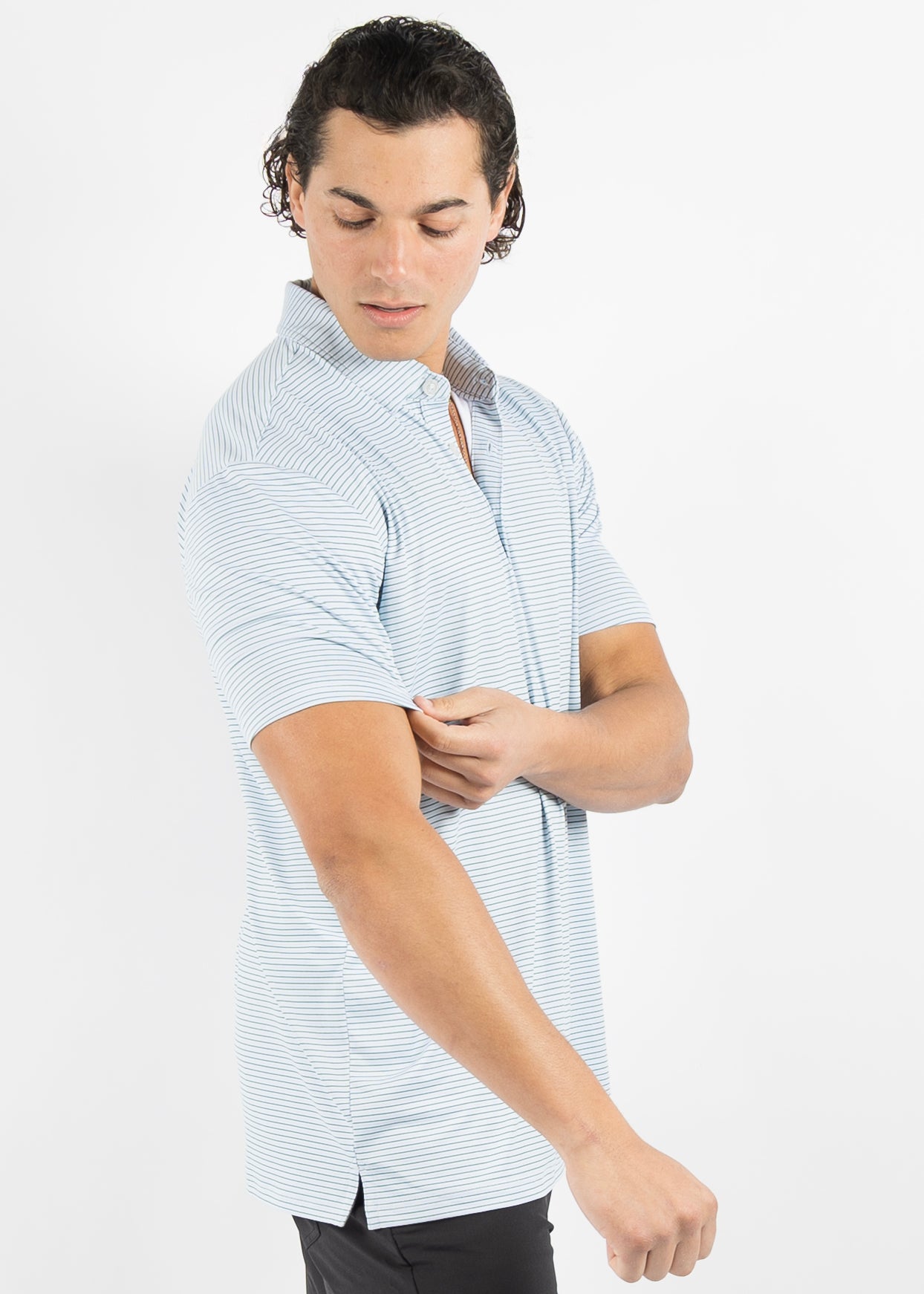 Dunes Polo - Pale Sky/HTR Sagebrush Green/White