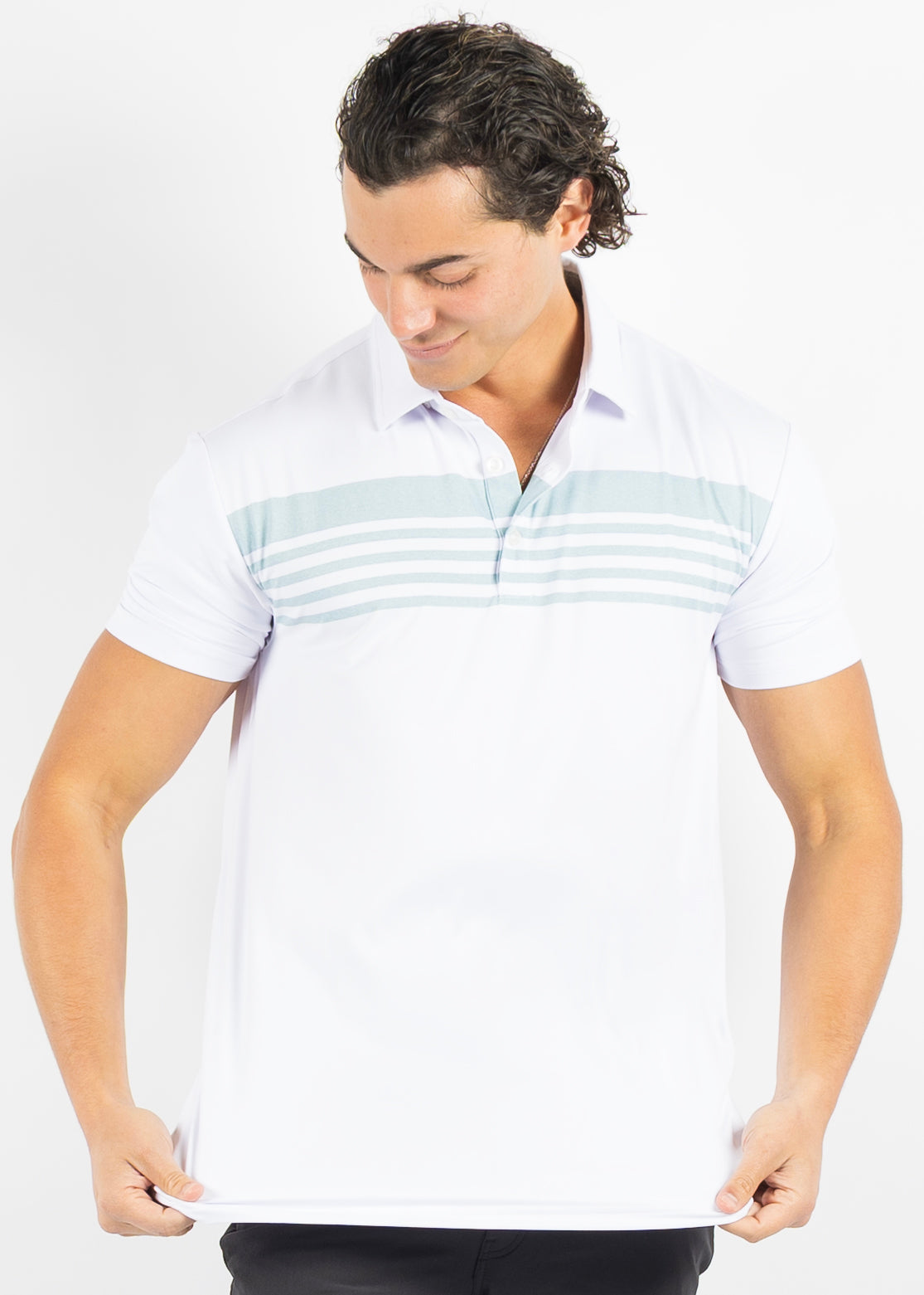 Lake Polo - White/HTR Cloud Green
