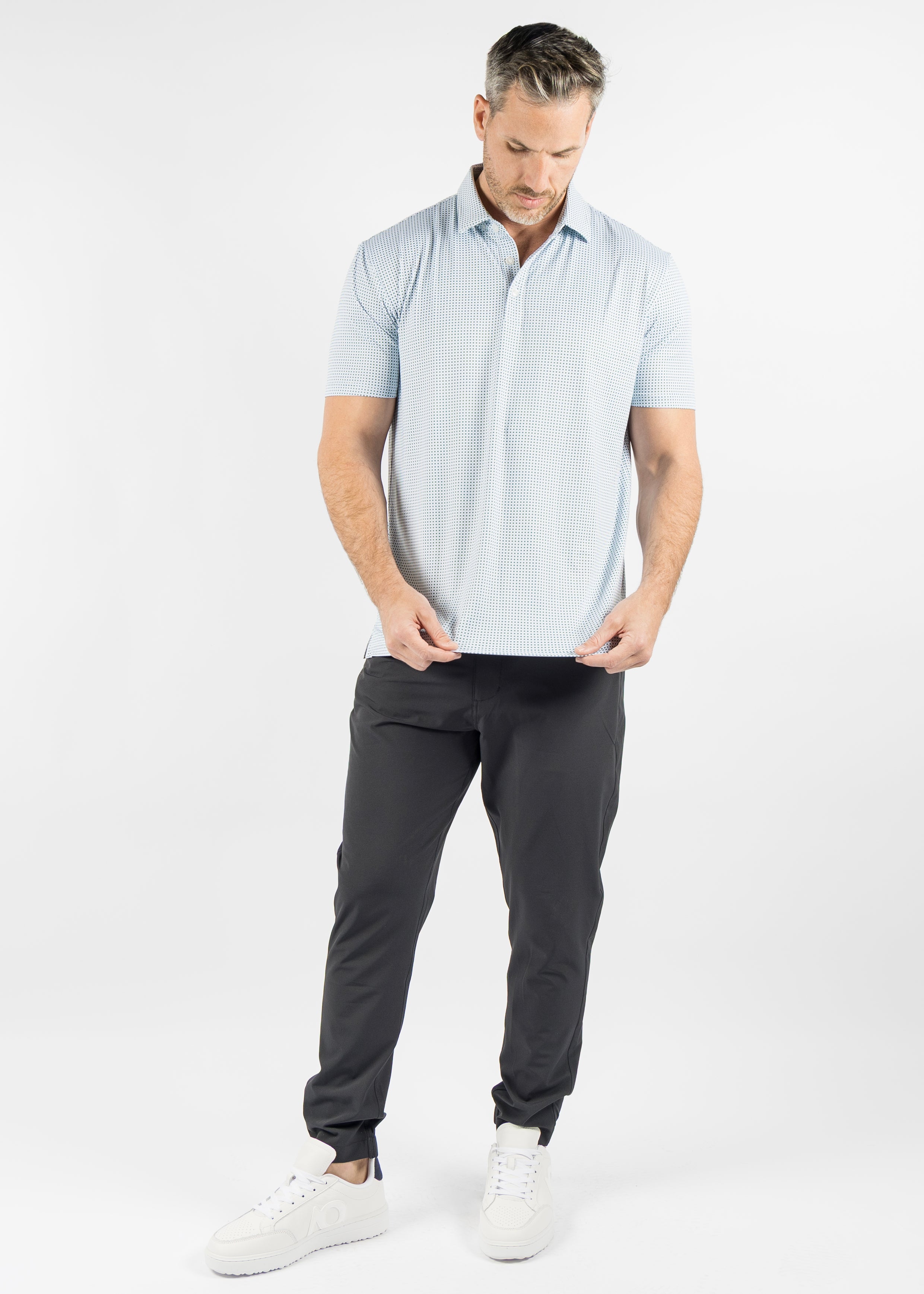 Vega Polo - HTR Sagebrush Green/HTR Pale Sky/White