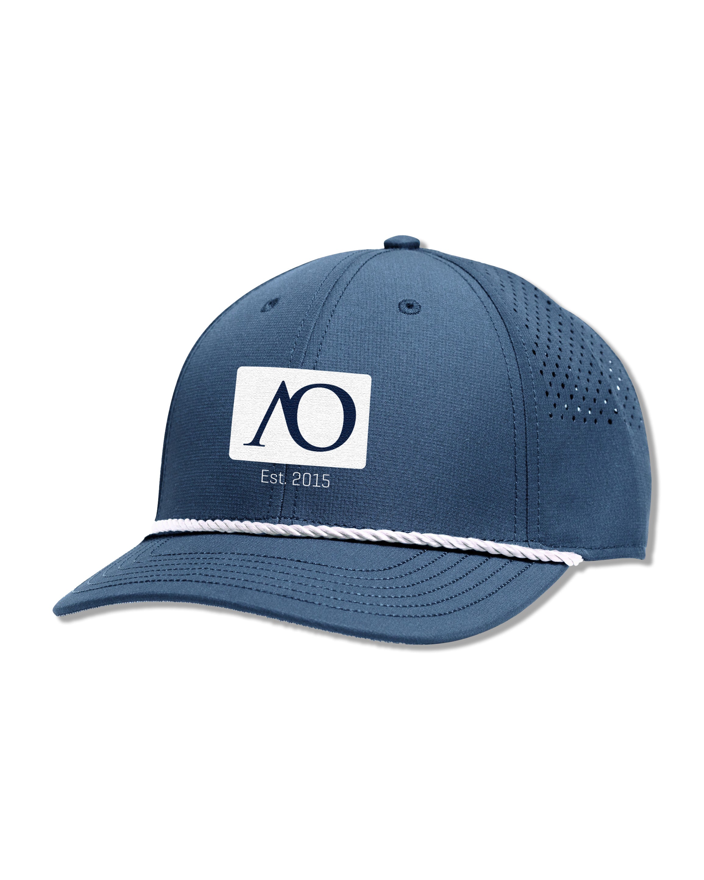 AOx Premium 6-Panel Hat Box Logo AO - Navy