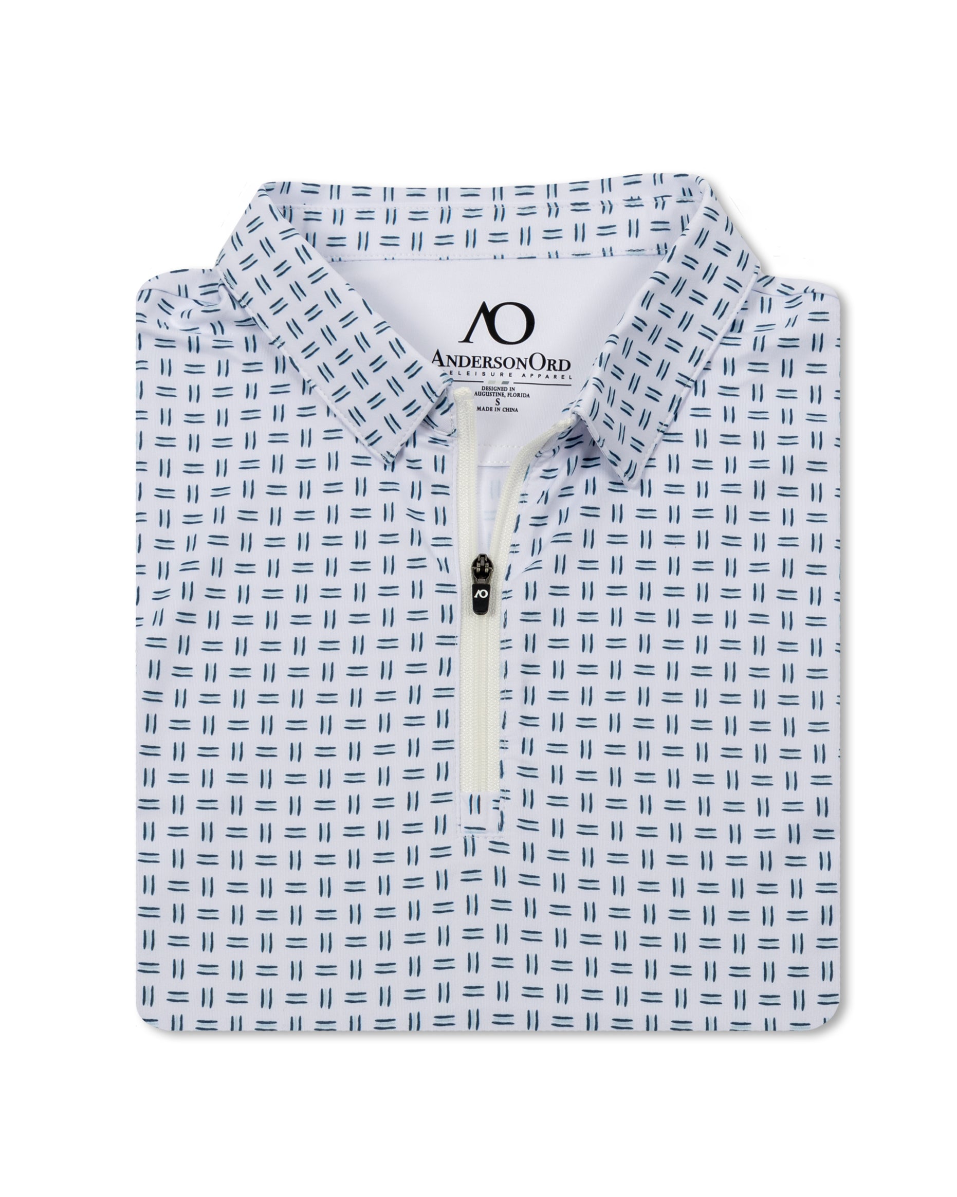 Promenade Polo - White/Dark Denim/Blue Haze