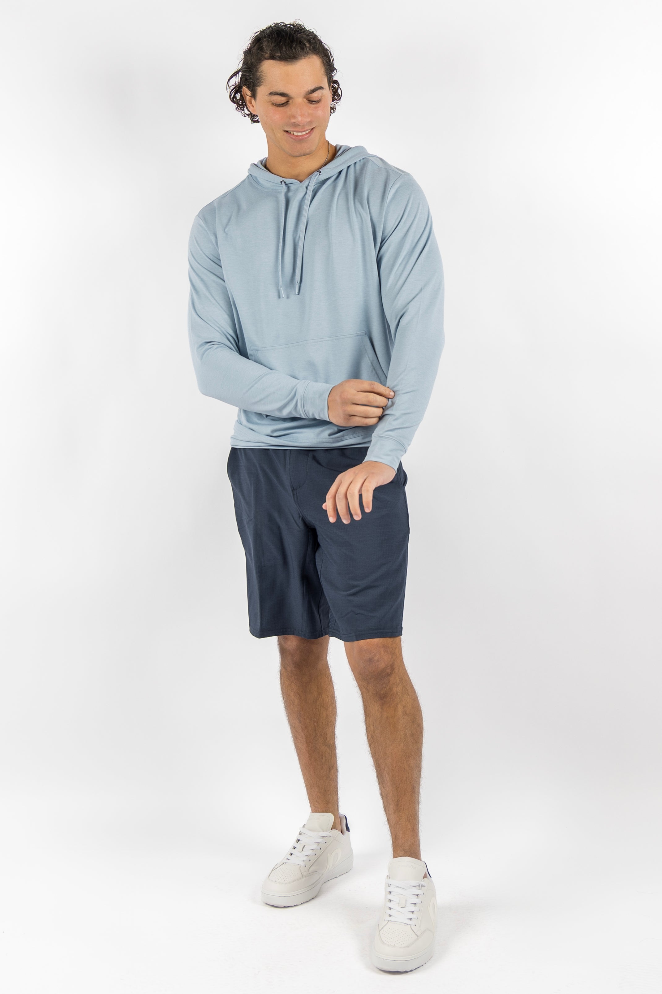 Red Beach Hoodie - HTR Dusty Blue