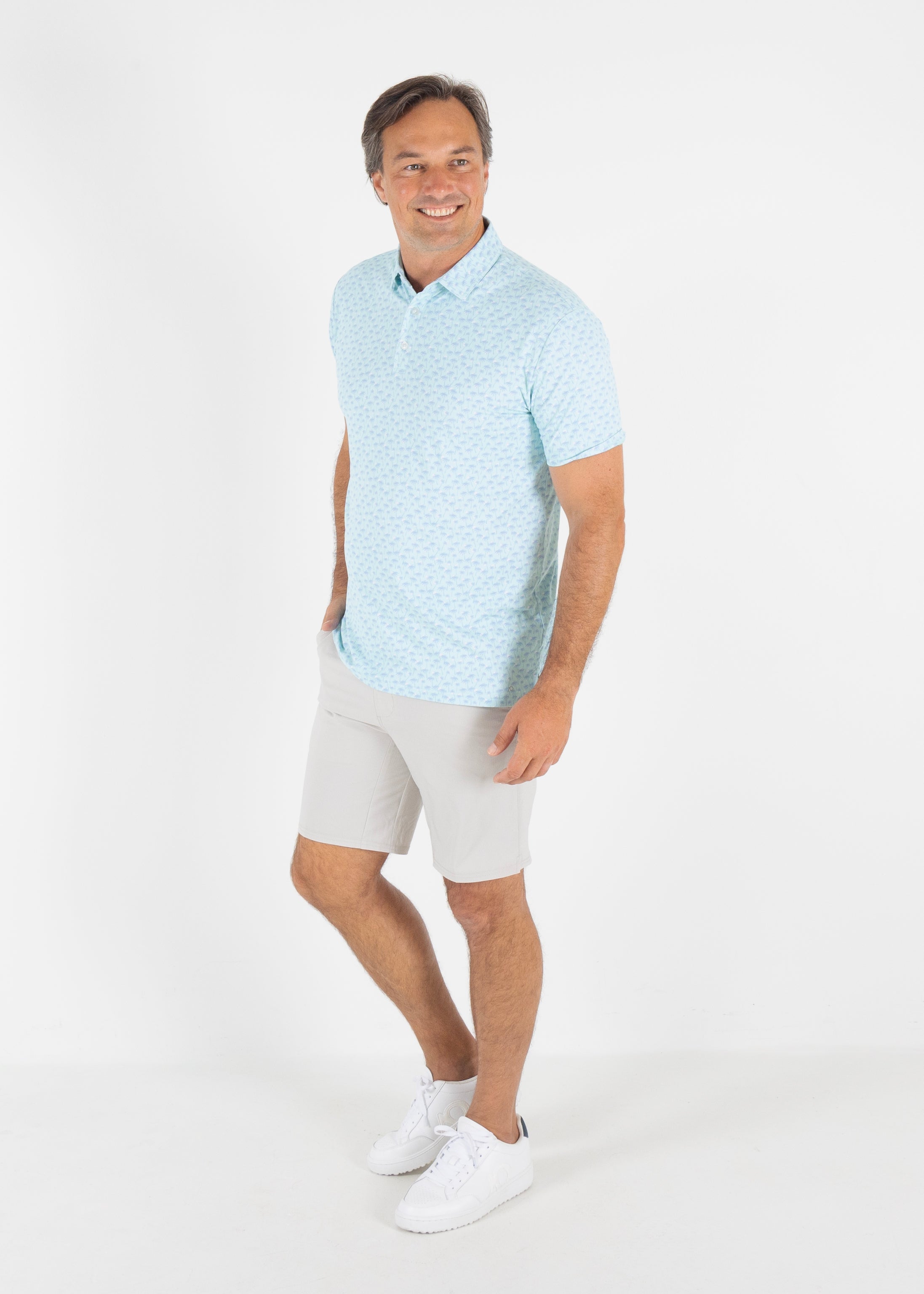 Mickey O'Neill Polo - Salt Air/Dutch Canal/Creme