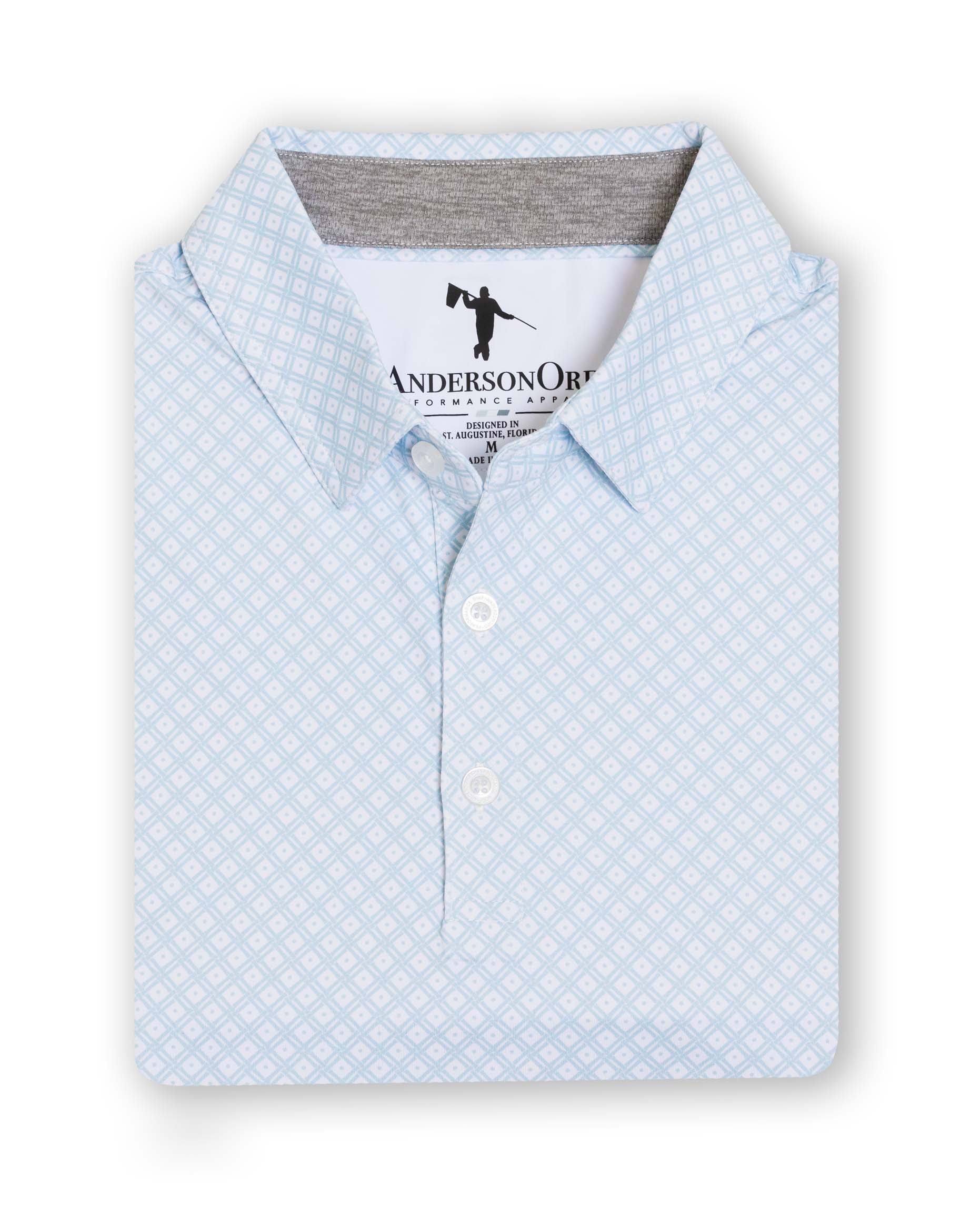 Romulus Polo - White/Blue Haze