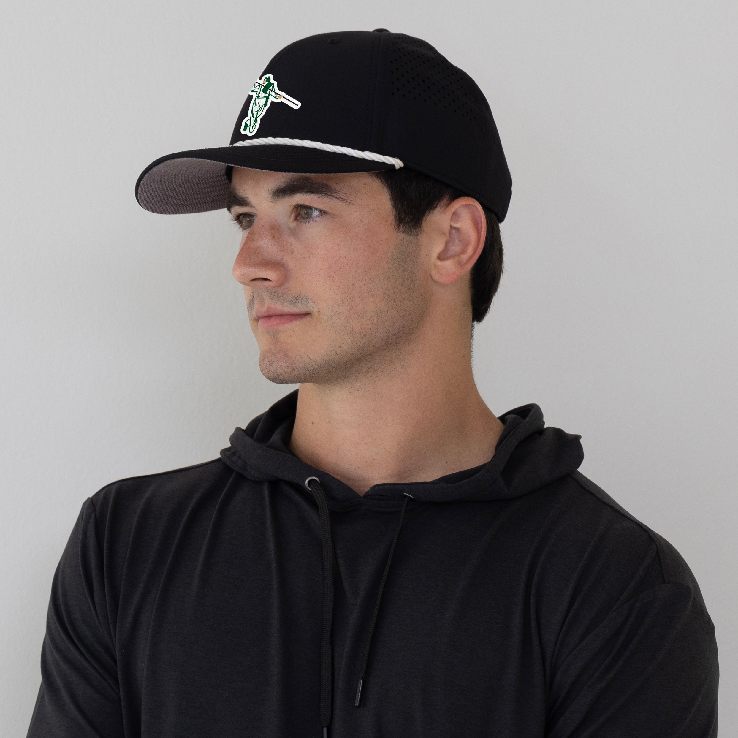 AOx Premium 6-Panel Hat - Black - Liquid 3D Master Looper