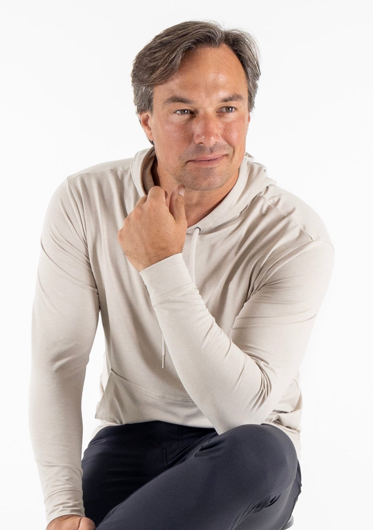 Red Beach Hoodie - Sand Heather