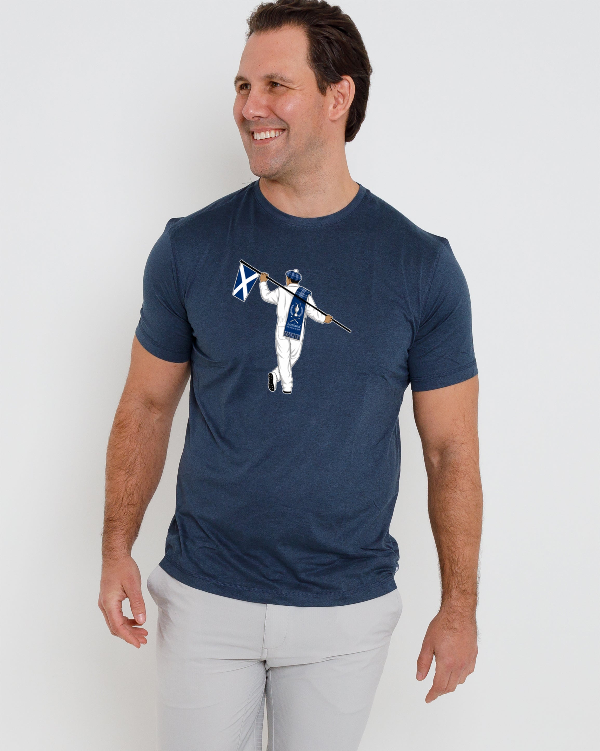 Butter T-Scottish Looper-Navy Heather