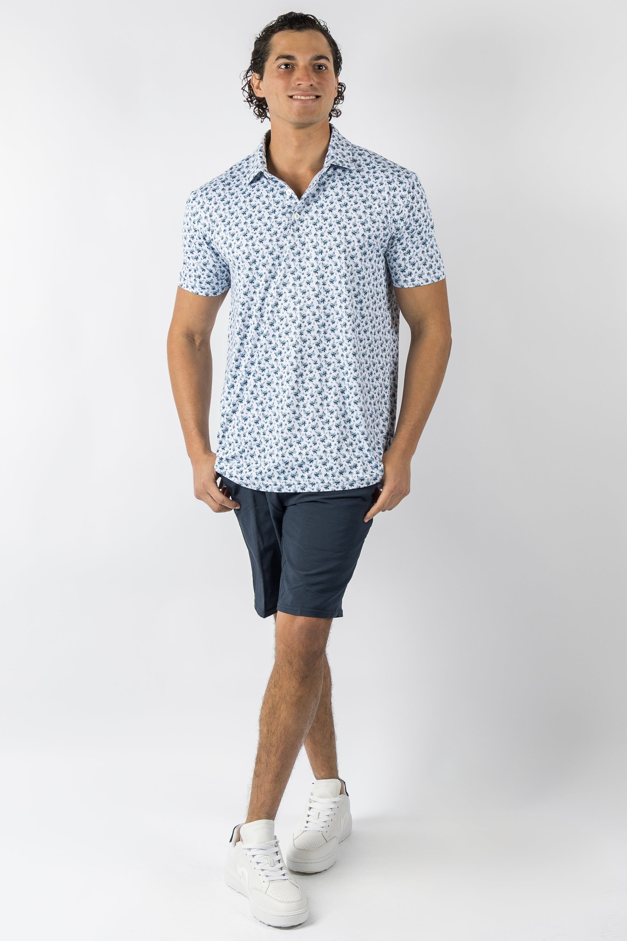 Fields Polo - White/Moonlit Ocean/Blue Haze/Dusty Blue