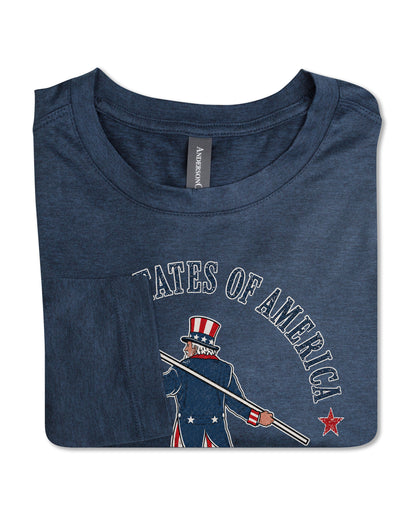 Butter T Long Sleeve-Uncle Sam Looper-250-Navy Heather