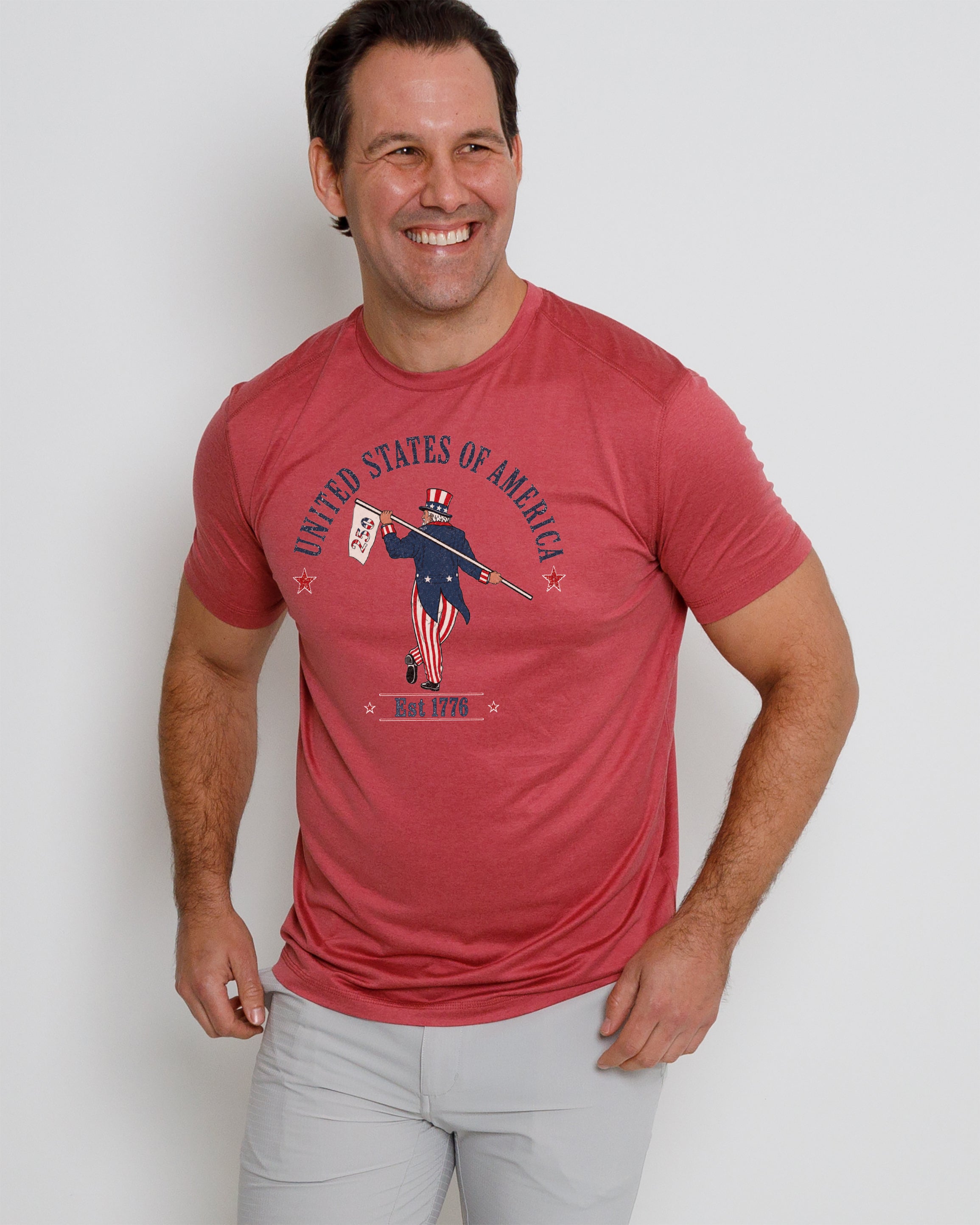 Butter T-Uncle Sam Looper-250-Earth Red Heather