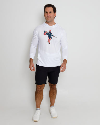 Blacks Beach Hoodie-Uncle Sam Looper-White