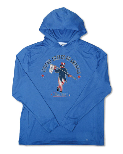 Blacks Beach Hoodie-Uncle Sam Looper-250-Federal Blue Heather