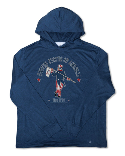 Blacks Beach Hoodie-Uncle Sam Looper-250-Navy Heather