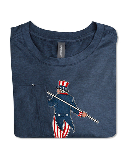 Butter T Long Sleeve-Uncle Sam Looper-Navy Heather
