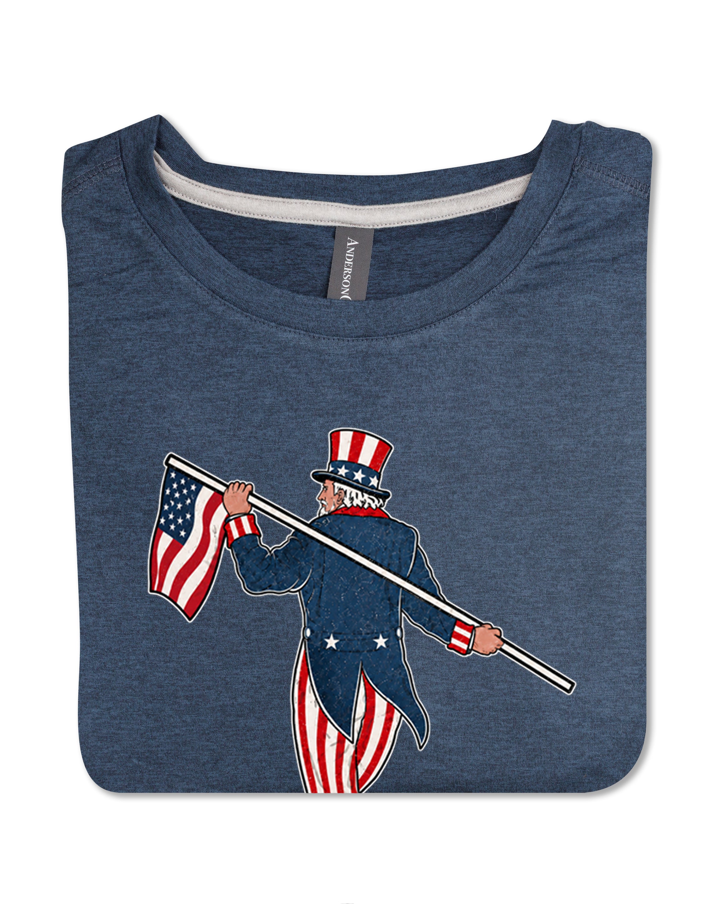 Butter T-Uncle Sam Looper-Navy Heather