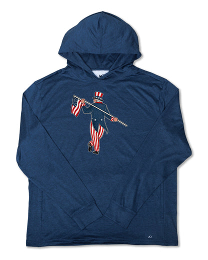 Blacks Beach Hoodie-Uncle Sam Looper-Navy Heather