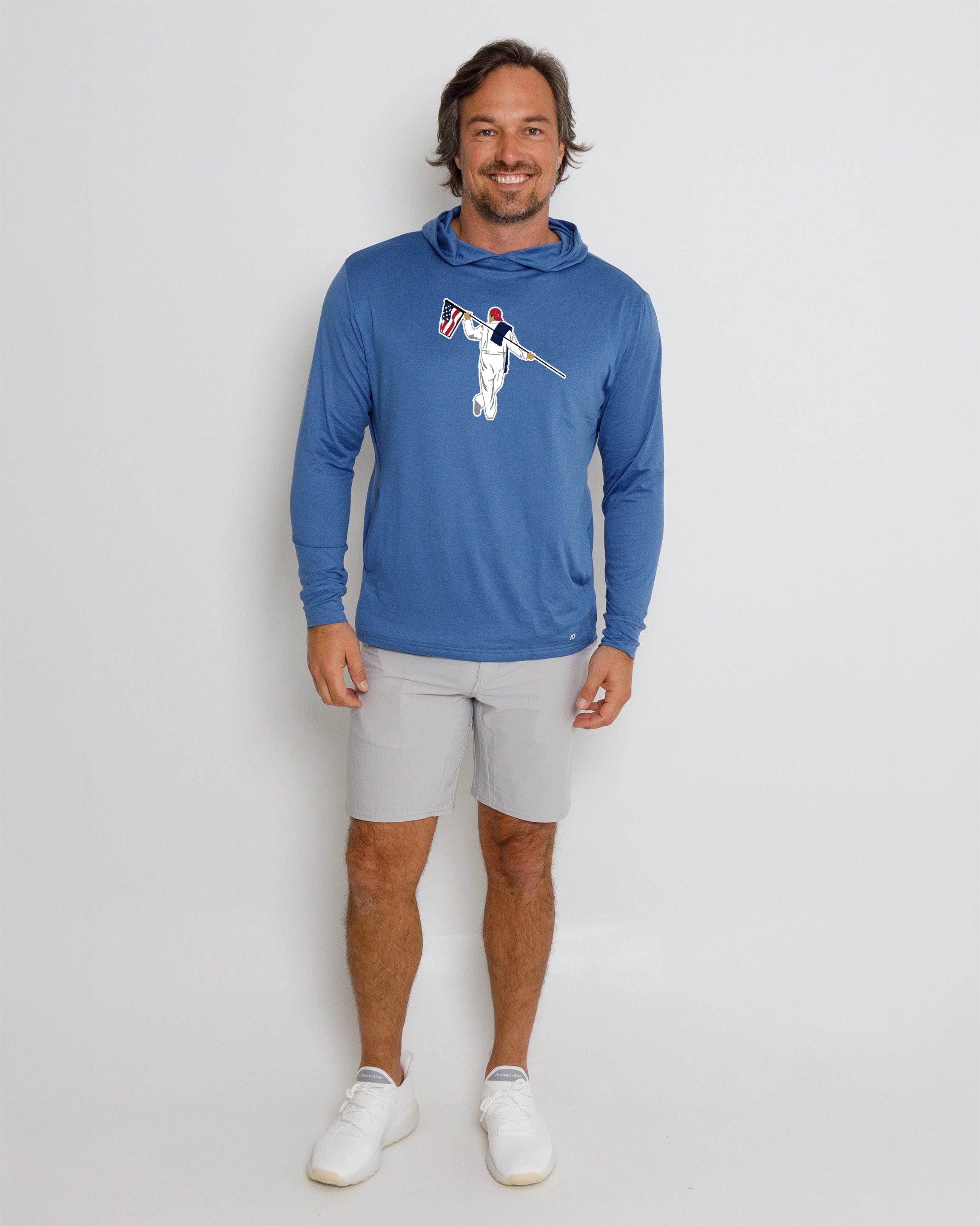 Blacks Beach Hoodie - American Looper - Federal Blue Heather