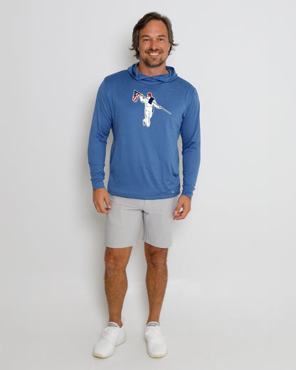 Blacks Beach Hoodie - American Looper - Federal Blue Heather