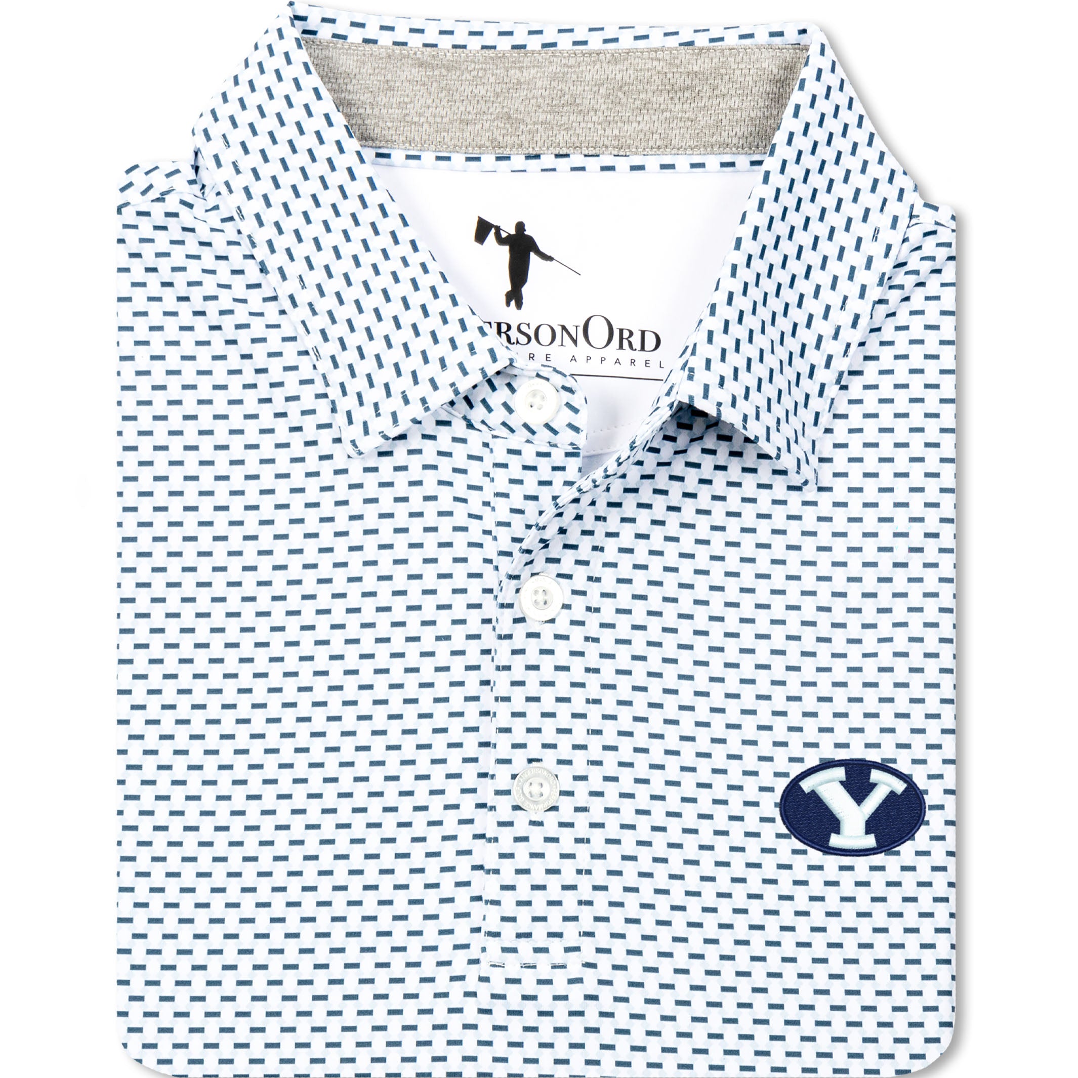 Village Polo BYU - Moonlit Ocean/Blue Haze/White