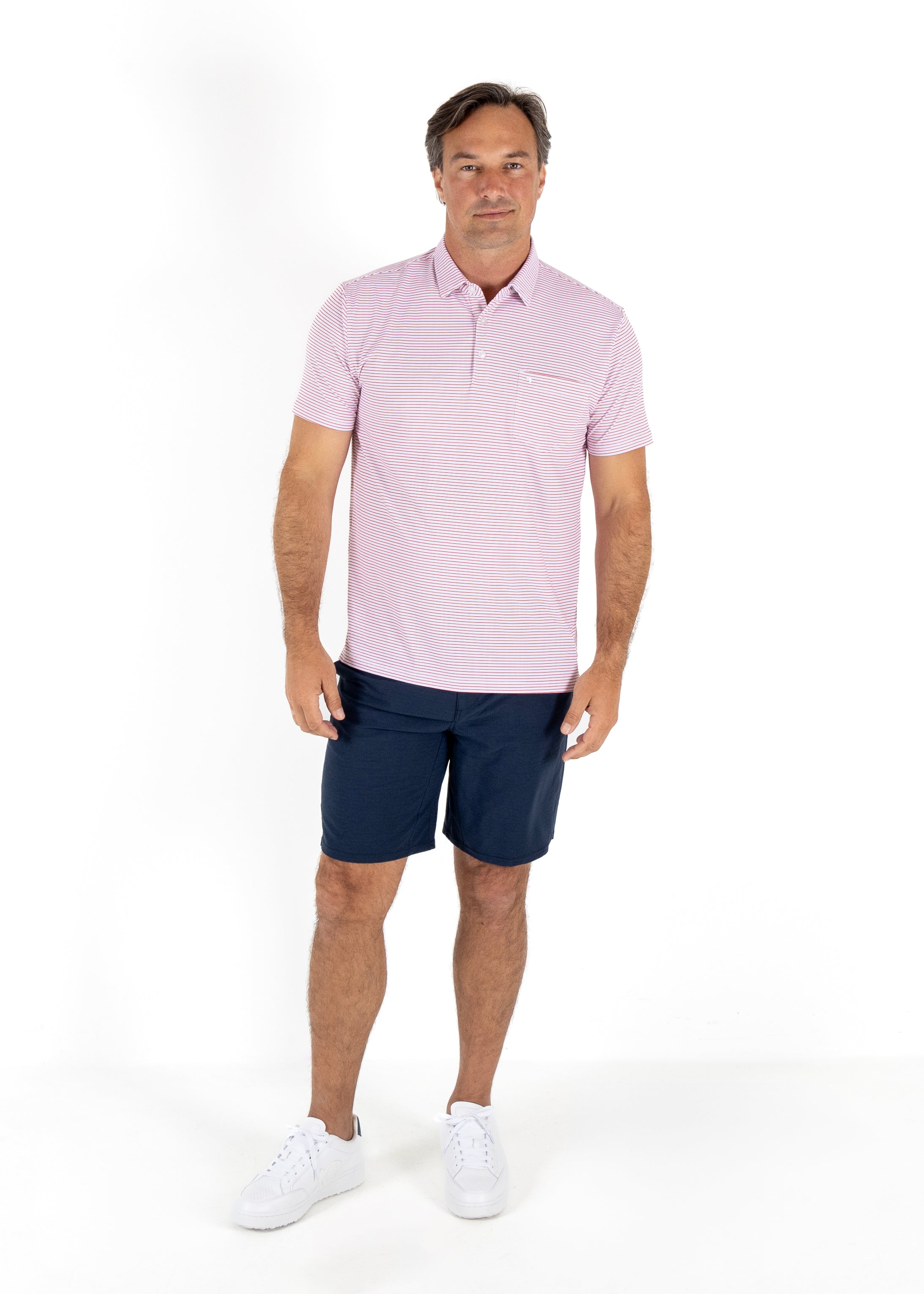 Mitch Martin Polo - HTR Blue Haze/HTR Burnt Sienna