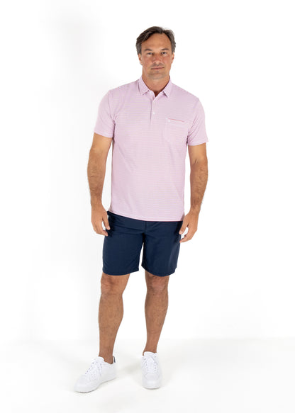 Mitch Martin Polo - HTR Blue Haze/HTR Burnt Sienna