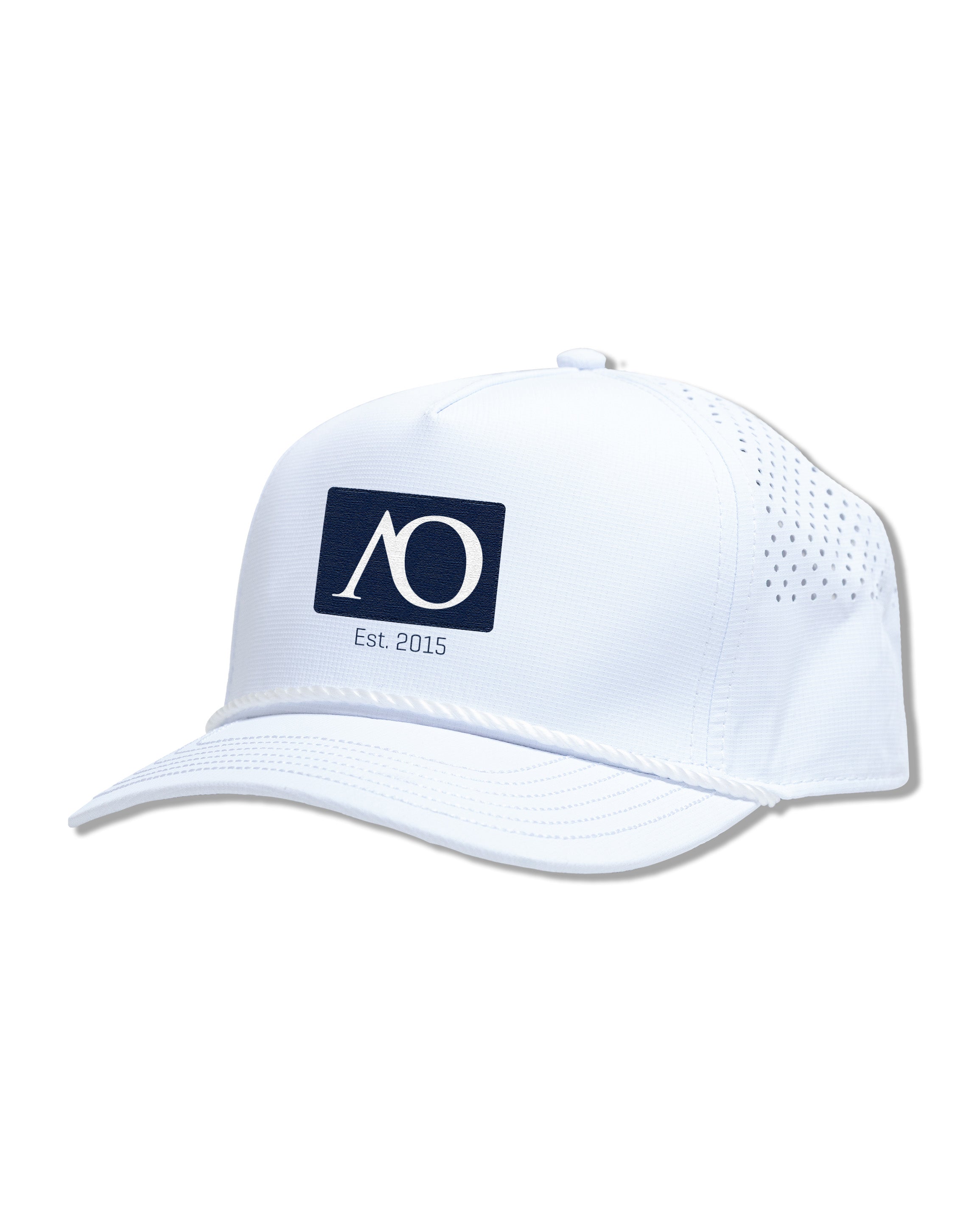AOx Premium 5-Panel Hat Box Logo AO - White