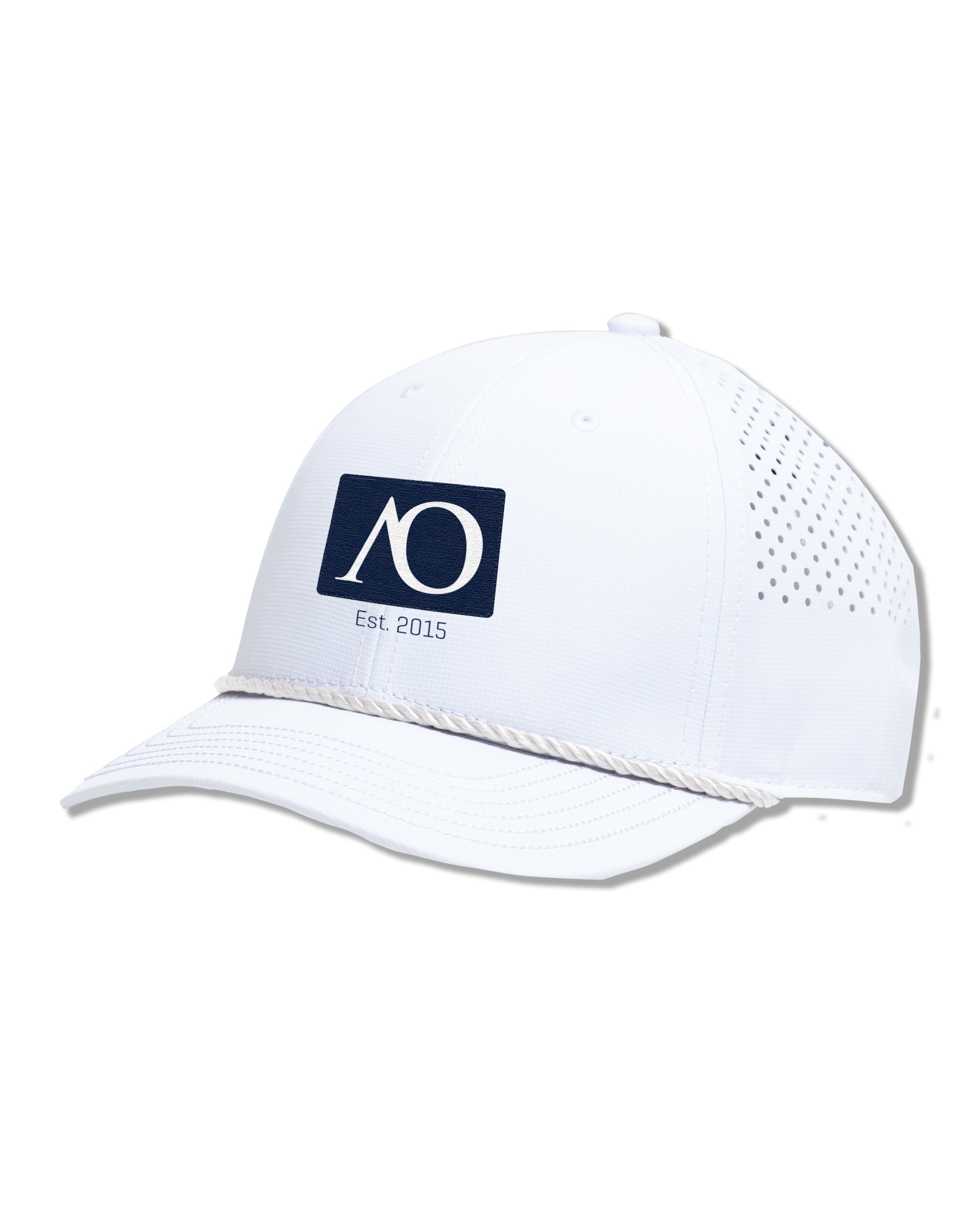 AOx Premium 6-Panel Hat Box Logo AO - White
