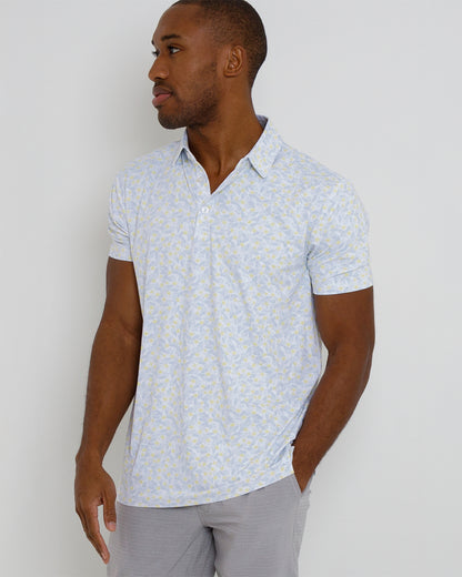 Alpine Polo - White/Niagara Mist/Glass Green