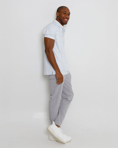 Alpine Polo - White/Niagara Mist/Glass Green