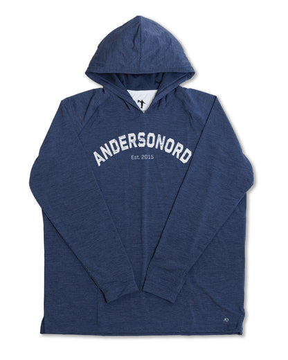 Anguilla Hoodie Arch Graphic - Navy Heather