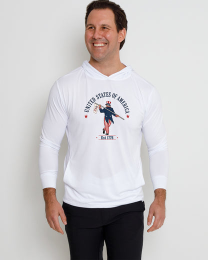 Blacks Beach Hoodie-Uncle Sam Looper-250-White