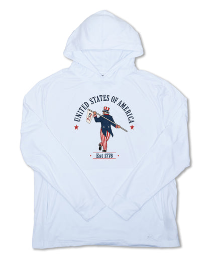 Blacks Beach Hoodie-Uncle Sam Looper-250-White