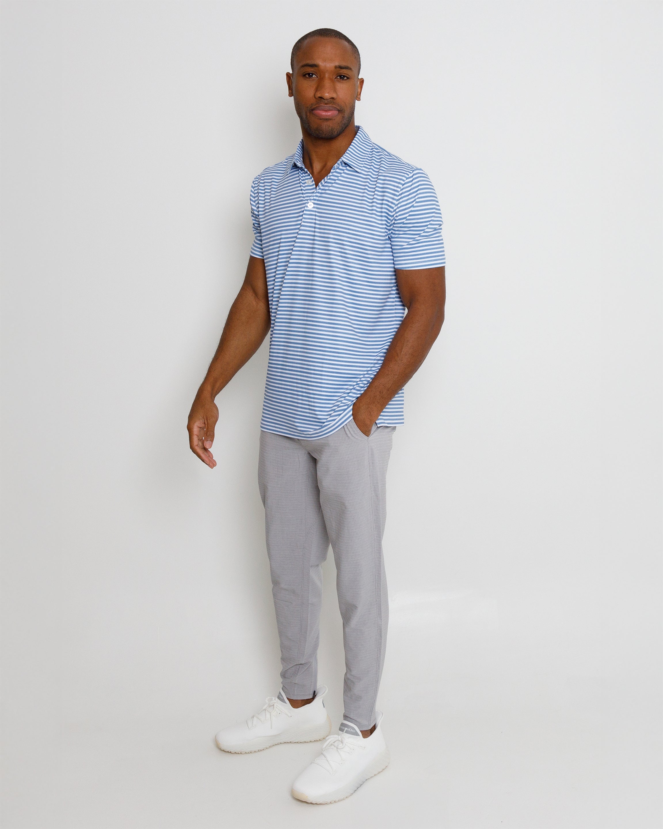 Brooks Polo - HTR Federal Blue/HTR Blue Fog
