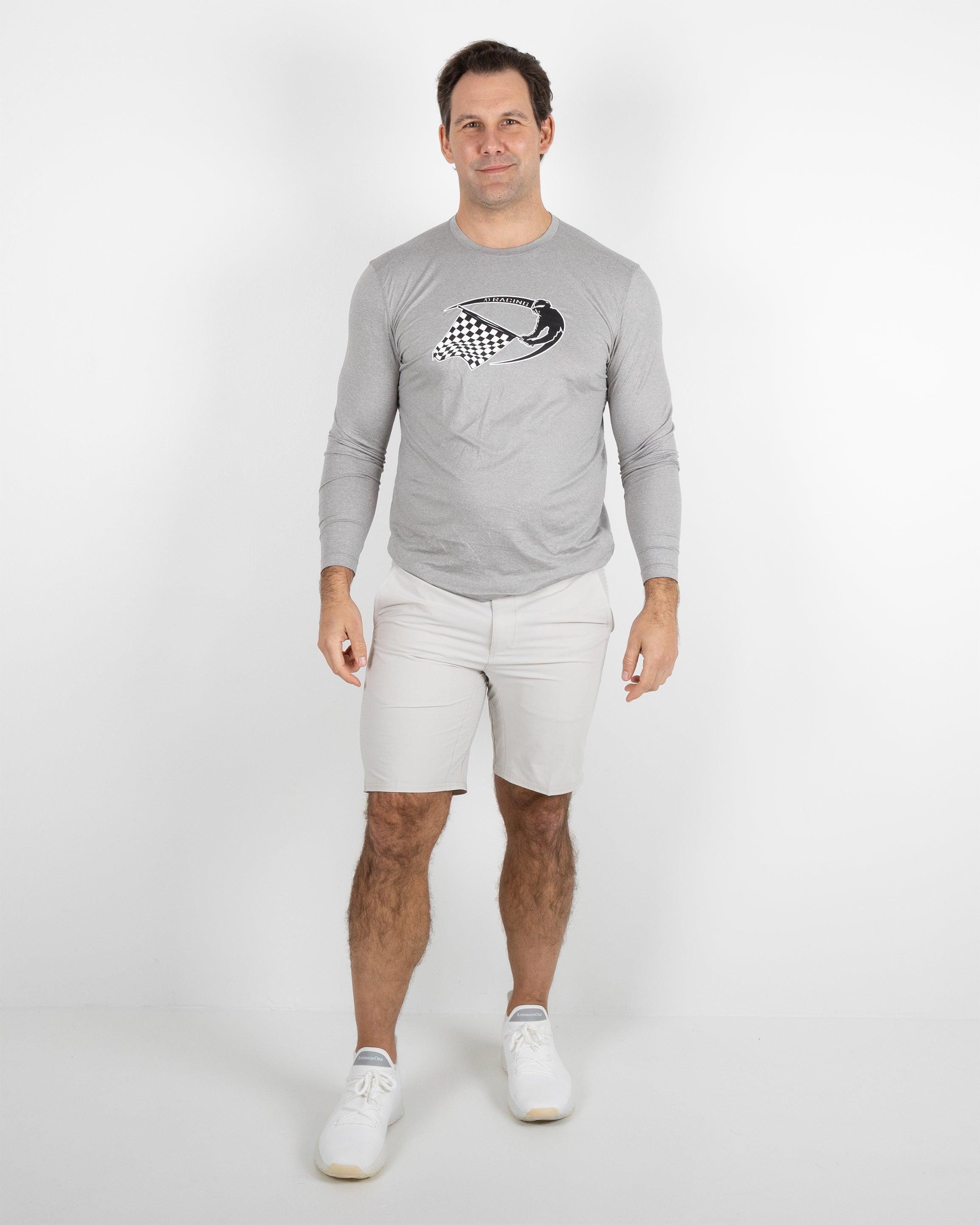 Butter T LS AO Racing - Grey Heather