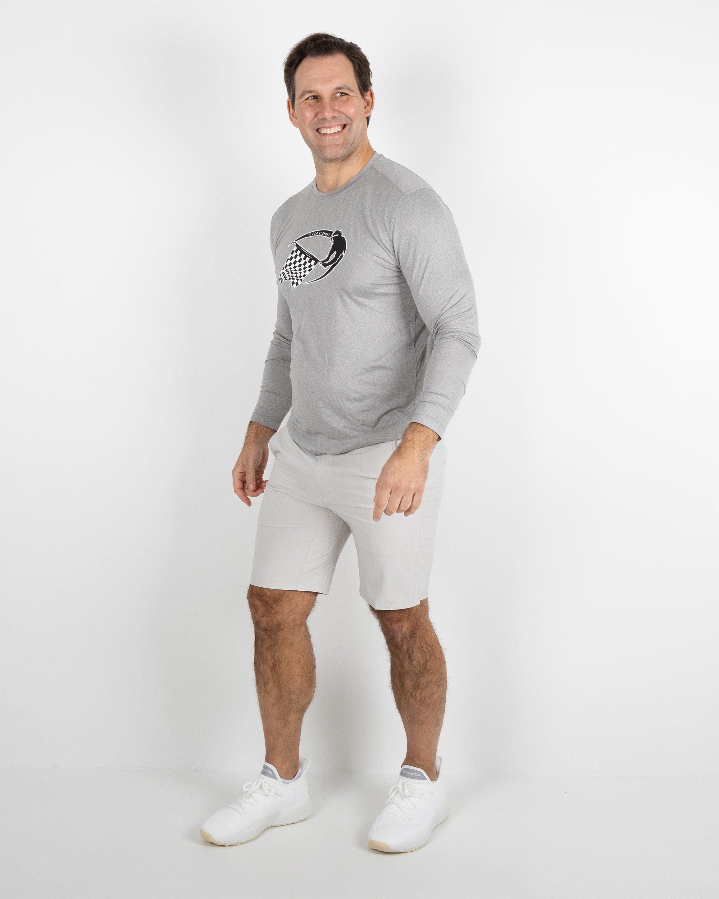 Butter T LS AO Racing - Grey Heather