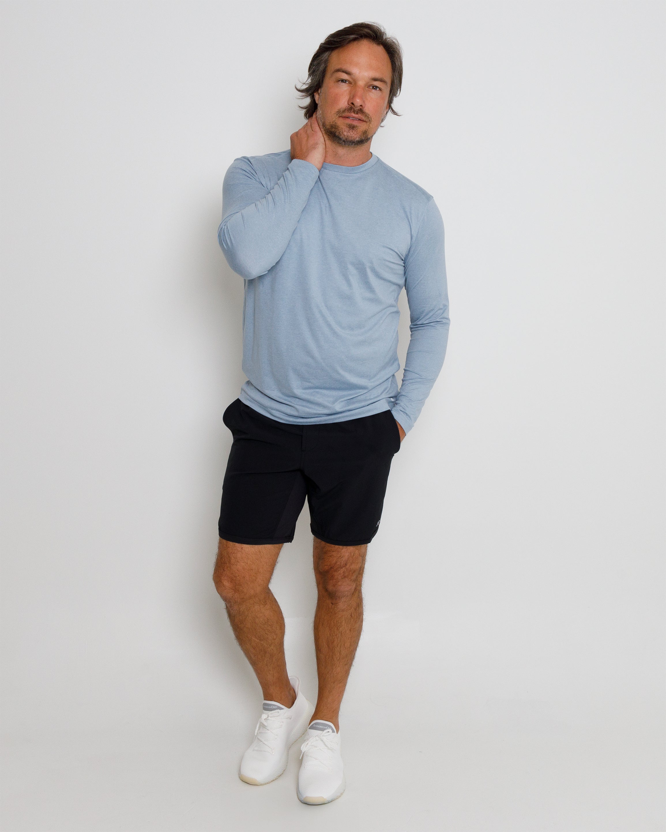 Butter T Long Sleeve - Blue Fog Heather