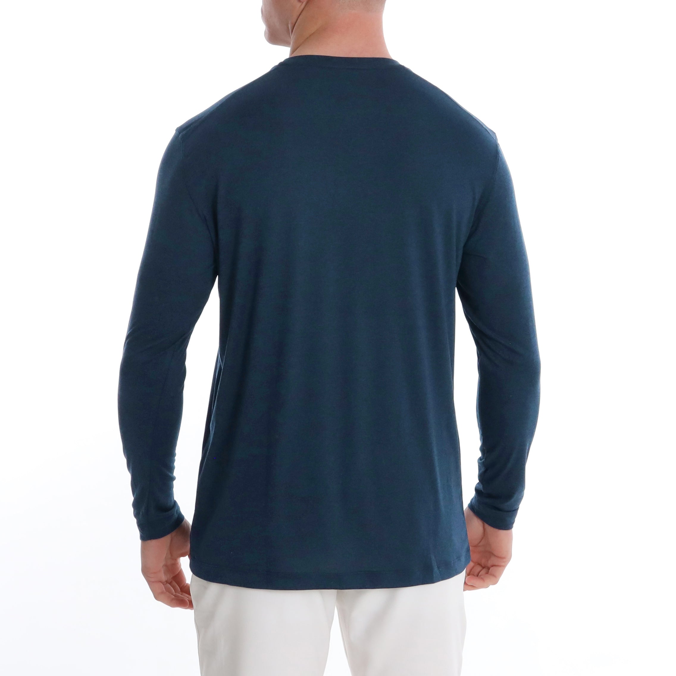 Butter T Long Sleeve Snowman Looper - Navy Heather