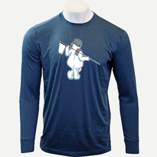 Butter T Long Sleeve Snowman Looper - Navy Heather