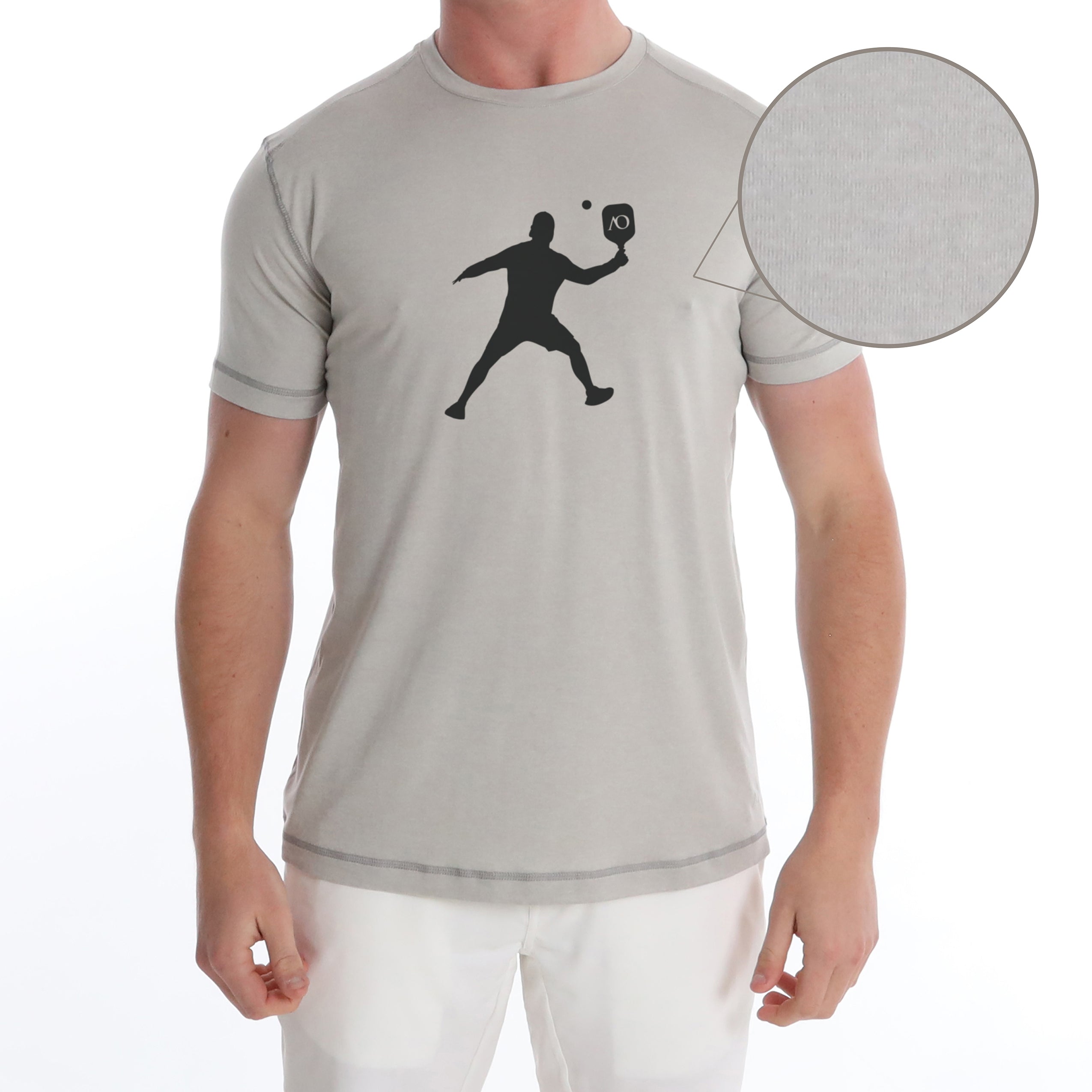 Butter T Pickleball Silhouette - Platinum Heather