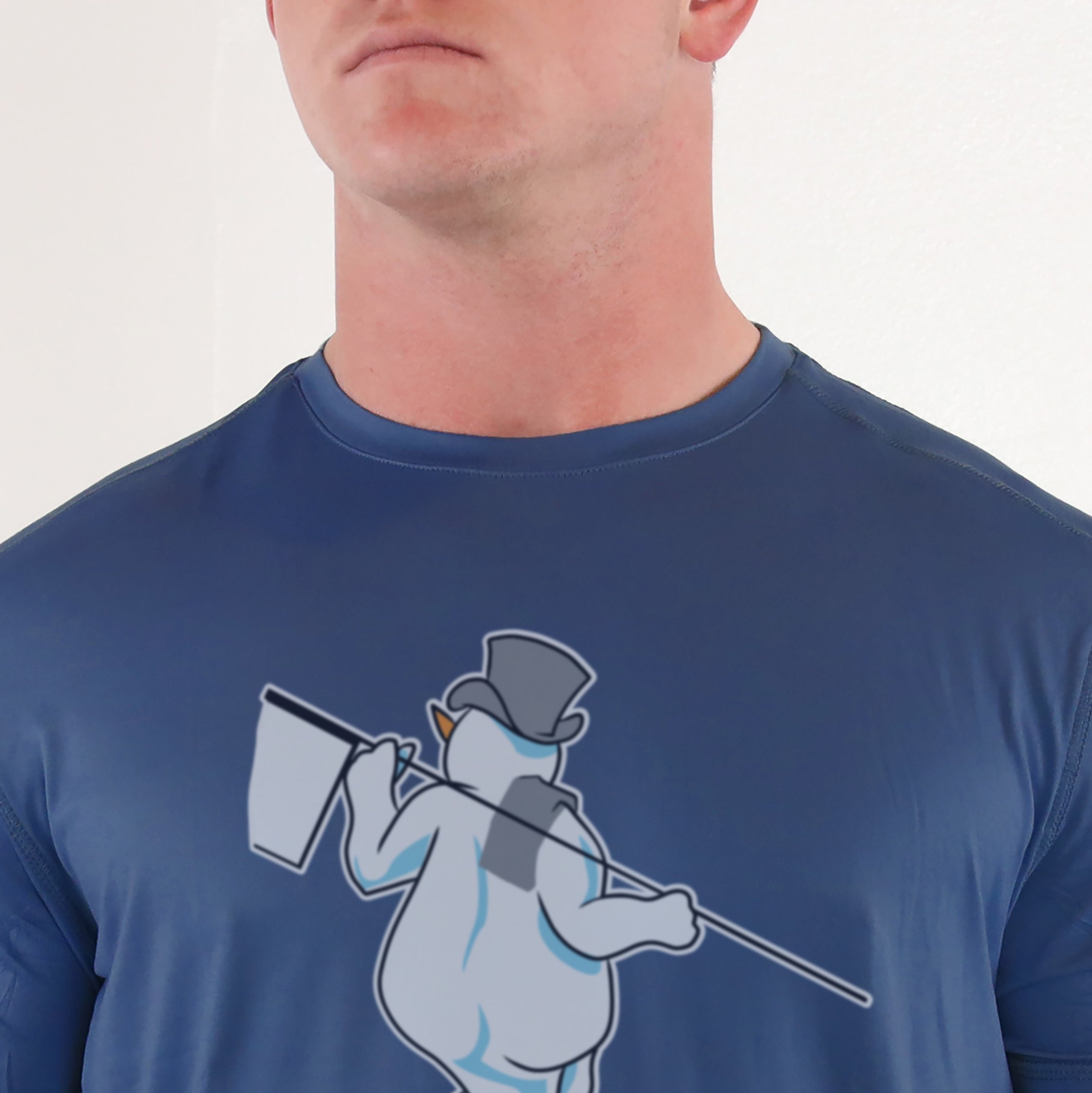 Butter T Snowman Looper - Vintage Blue