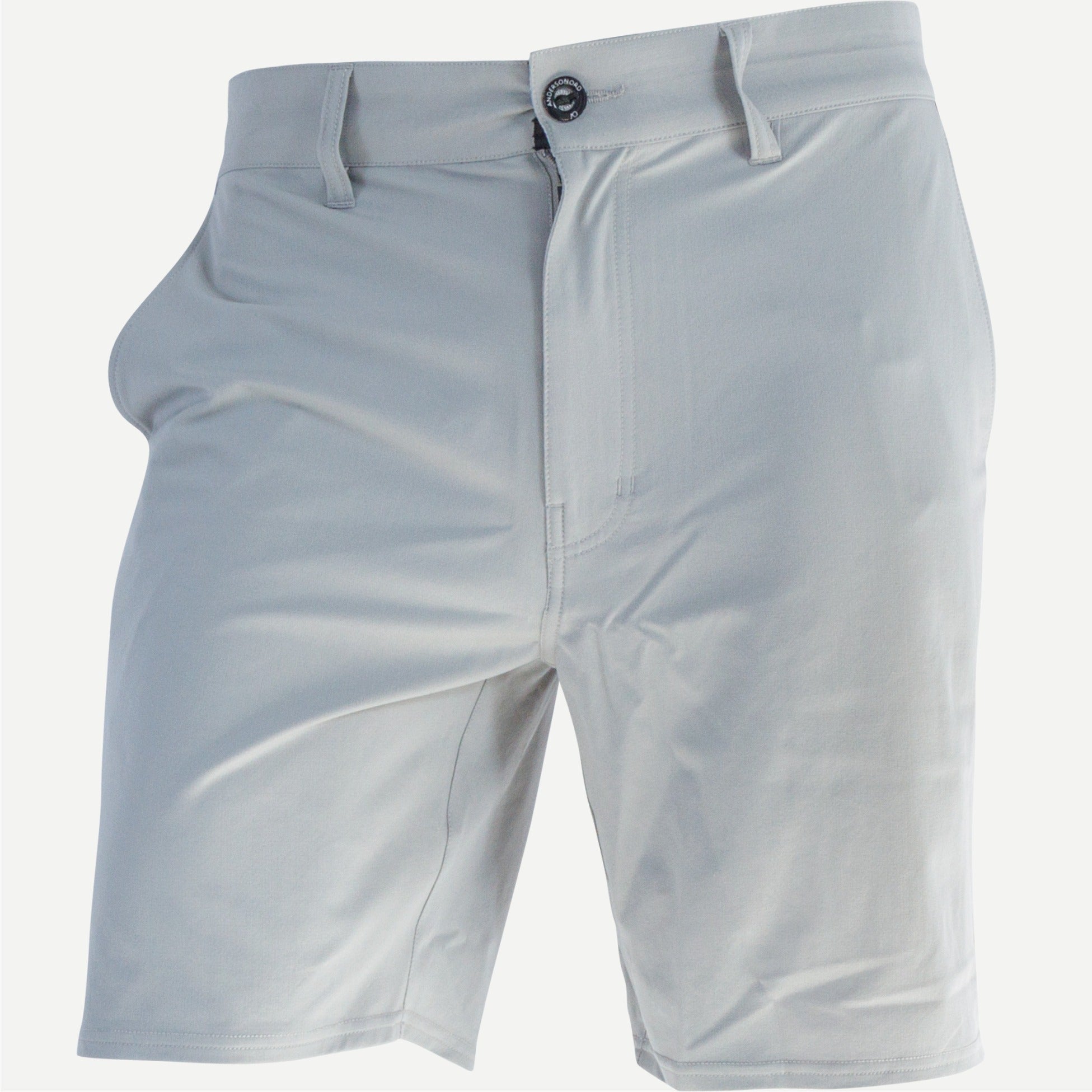 light grey shorts on blank background