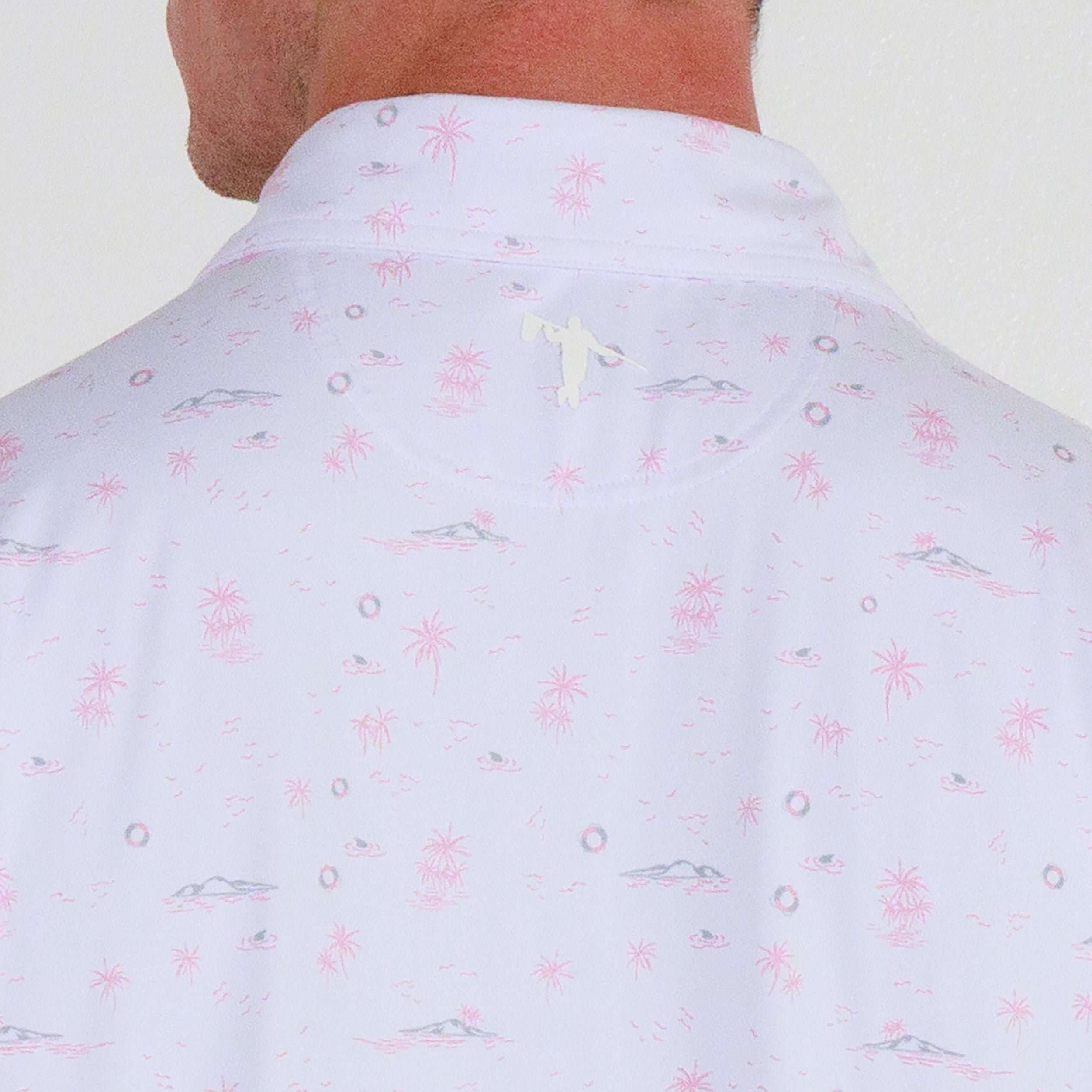 Coast Polo - White/Orchid Pink