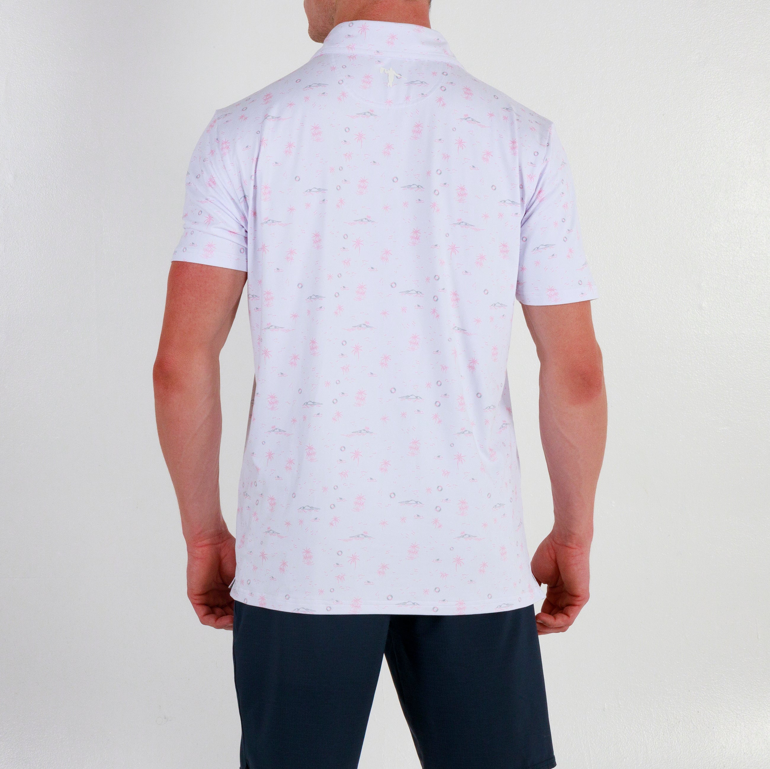 Coast Polo - White/Orchid Pink