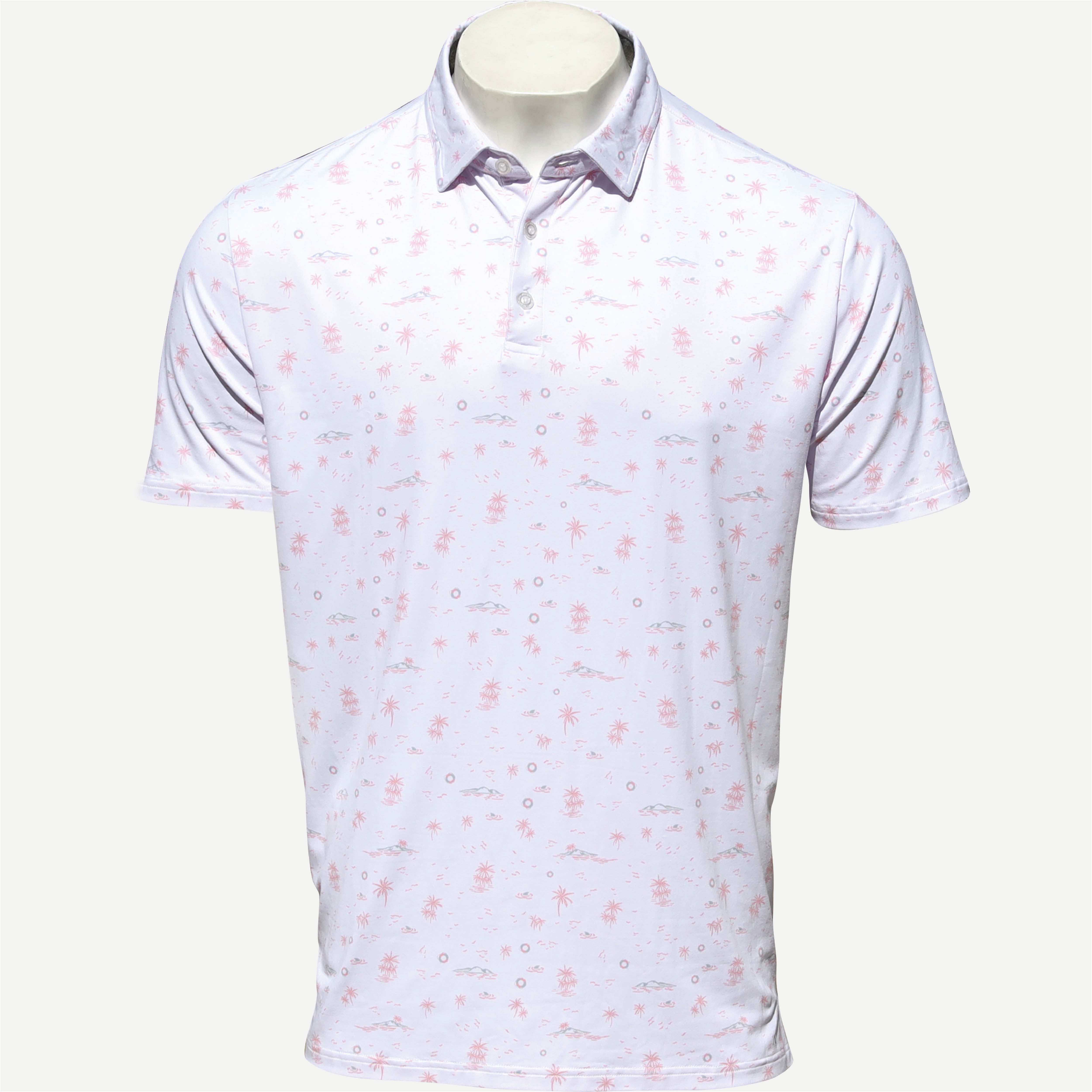 Coast Polo - White/Orchid Pink